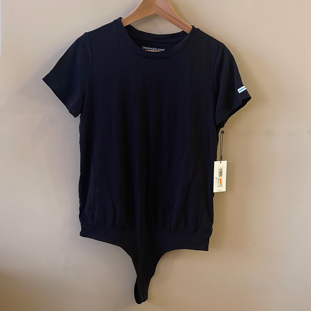 Calvin Klein Jeans BODYSUIT Black Size Small